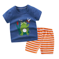 Children's Summer Short-sleeved Cotton T-shirt Set Short-sleeved Shorts Two-piece Set