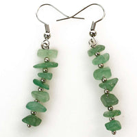Womens Simple And Versatile Stone Design Amethyst Chip Earrings