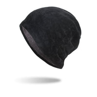 Winter men's plus velvet hat corduroy pullover hat knitted hat