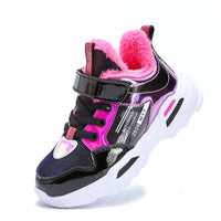 Autumn And Winter Sports Shoes Leather And Velvet Warm Cotton