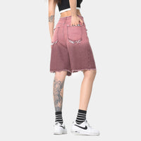 Denim Shorts Summer Men's Washed Gradient