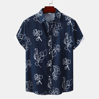 Hawaiian Floral Men's Short-sleeved Shirt Fashion