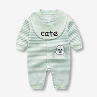 Western Style Long-sleeved Net Red Romper Baby Pajamas Cotton Short-sleeved Princess One-piece