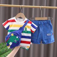 Men's Short Sleeve Two-piece Suit