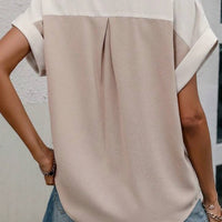 Color-block Women's Short-sleeve Shirt