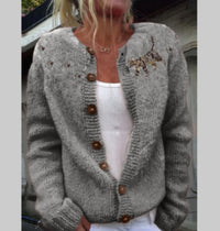 3D Digital Printing Cardigan Knitted Coat Women's Clothing
