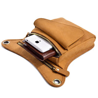 Genuine Leather Mens Waist Bag Outdoor Tactical Leg Rig