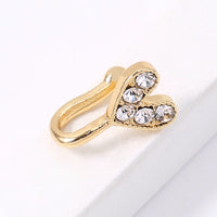 Simple And Cute Heart Piercing Heart-shaped False Nose Ring