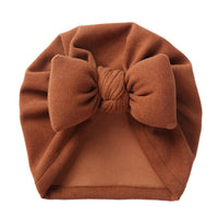 New Style Cashmere Baby Pullover Hat Cotton Filled Bow