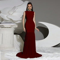 Women's Bandage Mesh-Panel Long Dress