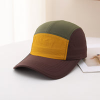 Light Board Patchwork Color-matching Water-resistant Lightweight Casual Simple Style Adjustable Baseball Cap For Travel, Tourism, Sports