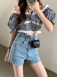 Fashion Shorts Jeans High Waist Stretch Skinny