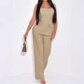 Women's Casual Loose Solid Color Sleeveless Set