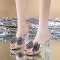 Women's Rhinestone Bow Flip Flops