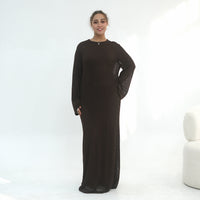 Middle Eastern-style Cozy And Chic Knit Hollow-out Dress