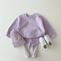 Two-piece Baby Casual Candy Color Sweatpants