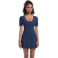 Women's Solid Color Versatile Low Cut Tennis Dress