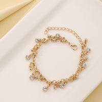 Minimalist Diamond Studded Tassel Bracelet