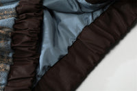 American Color-contrast Check Polo Collar Jacket Men's