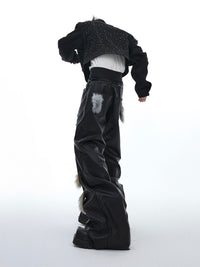 Punk Fitted Boot-cut Pants Tide