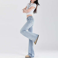 American Retro Low Waist Hot Girl Bell-bottom Pants Slim Fit Slimming