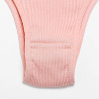 Threaded Cotton Low Waist Breathable And Comfortable Briefs