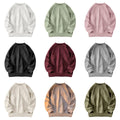 Round-neck Solid-color Suede-fleece Hoodie