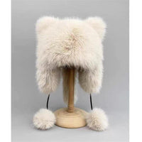 Women's Winter Faux Fur Raccoon Hat