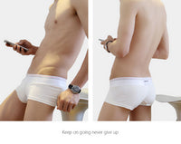 Men's Boxers Colored Cotton U Convex Low Waist Boxer Briefs
