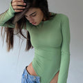 Round Neck Long Sleeve Jumpsuit