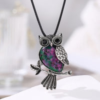 Natural Crystal Pendant Inlaid With Amethyst