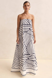 Off-the-shoulder Printed Slip Dress For Women