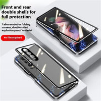 Folding Screen Magnetic Suction Fully Wrapped Glass Phone Case