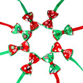 1 Pieces Cute Christmas Pet Supplies Handmade Ribbon Dog Bow Ties 8 Colors Cat Neck Tie Dog Accessories