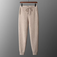 Air Layer Thickened Wool Men's High Waist Casual All-match Lock Foot Harem Pants
