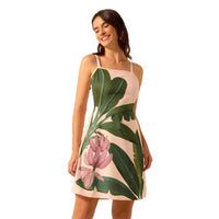 Tropical Print Feminine Resort Dress