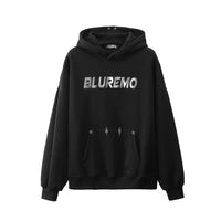Autumn And Winter Loose Casual Metal Decoration Hip Hop Rock Hooded Pullover