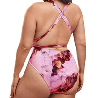 Large Size Printed One-piece Women's Bikini