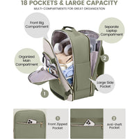 Travel Airline Carry-On Luggage Set With 3 Organizer Pouches