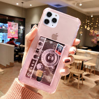 Compatible with Apple , Transparent card holder phone case