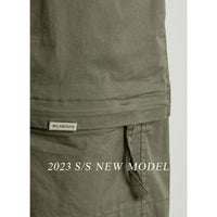 Japanese Style Workwear Cropped Pants Youth Loose