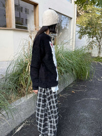 White Red Bow Tie Fur Dog Black Sweater