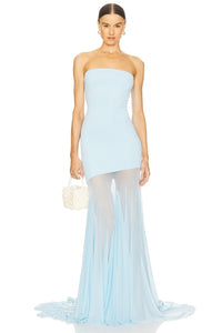 Womens Strapless Dress Figure-hugging And Sexy Made Of Mesh Fabric