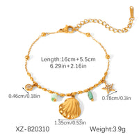 Starfish Shell Marine Element Stainless Steel Bracelet