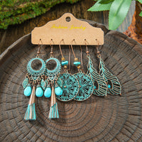 Vintage Earrings Women's Geometric Tassel Earrings Bohemia