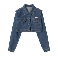 Sweet Cool Short Denim Jacket Casual Ins Hong Kong Style Easy Matching Coat