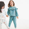Knitted long-sleeved cotton children's suit