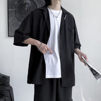 Mens Casual Shirt And Shorts TwoPiece Set