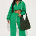 Stylish Casual Two-piece Set Featuring A Hooded Cardigan And Wide-leg Pants