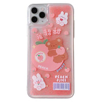Quicksand Peach Bear Rabbit Xsmax Phone Case